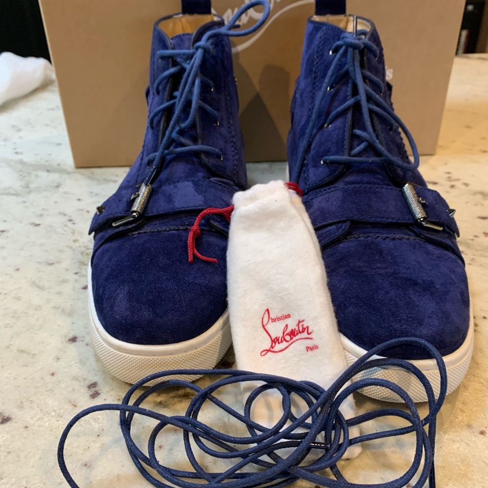 Christian Louboutin Nono Strap flat veau velours - Picture 5 of 8